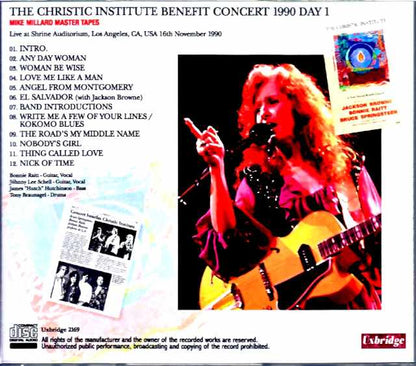 Bonnie Raitt Bonnie Raitt/CA,USA 11.16.1990 Mike Millard Master Tapes