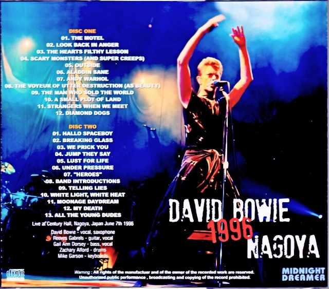 David Bowie/Aichi,Japan 1996 Complete