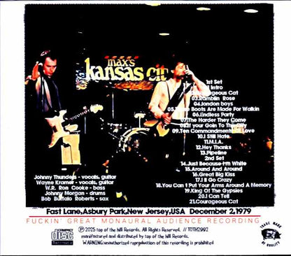 Gang War Johnny Thunders, Wayne Kramer Gang War/NJ,USA 12.01.1979 Remastered
