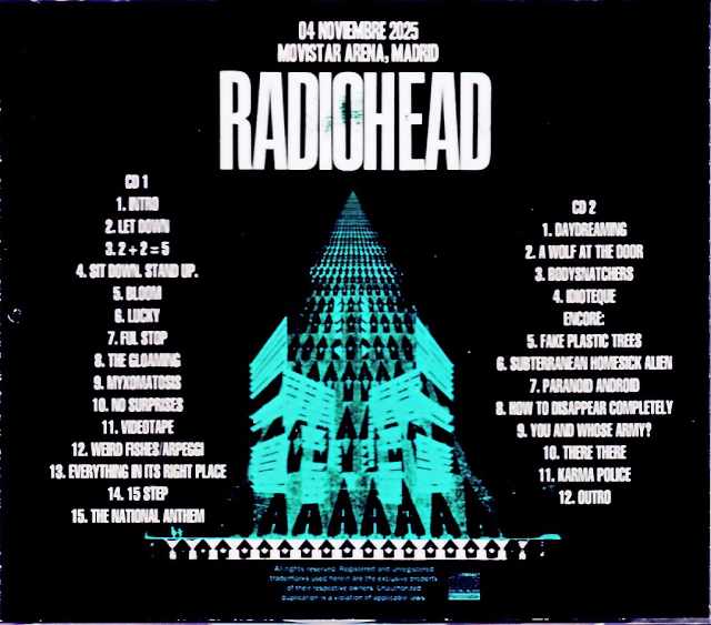 Radiohead/Spain 2025 S & V Complete