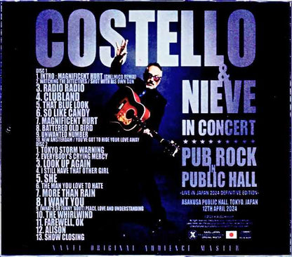 Elvis Costello & Steve Nieve Elvis Costello/Tokyo,Japan 4.12.2024 Complete Remastered