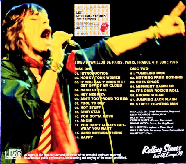 Rolling Stones/France 06.04.1976 Complete
