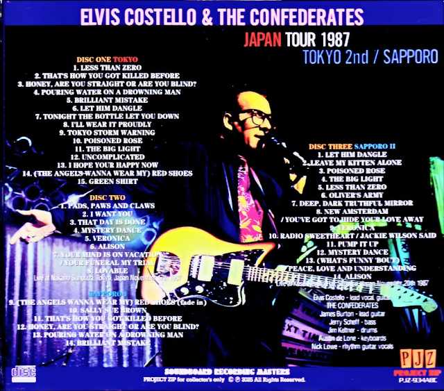 Elvis Costello and the Confederates / Tokyo, Japan 1987 & more Soundboard Edition