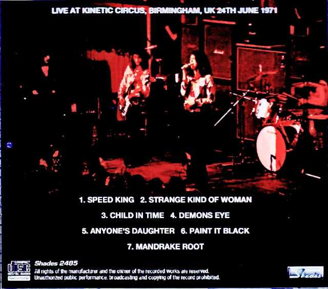 Deep Purple Deep Purple/England,UK 06.24.1971 Upgrade