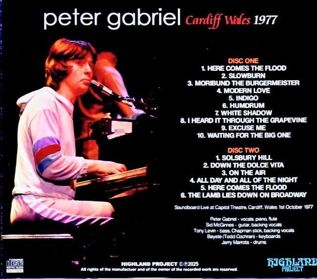 Peter Gabriel/England,UK 10.01.1977 Complete Soundboard Edition
