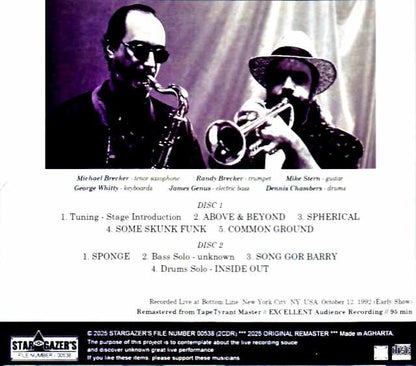 Brecker Brothers Mike Stern Brecker Brothers Mike Stern/NY,USA 1992 Remastered