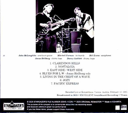 John McLaughlin/Austria 1985 Complete Soundboard Edition