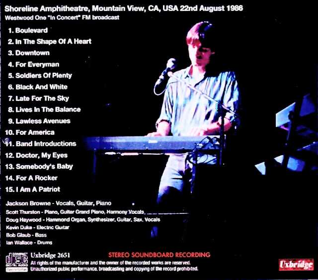 Jackson Browne Jackson Browne/CA,USA 08.22.1986 Soundboard Edition