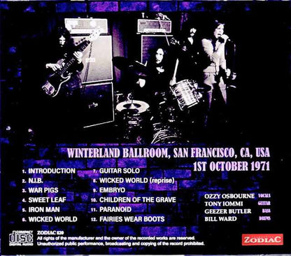 Black Sabbath/CA,USA 10.01.1971 Complete Upgrade