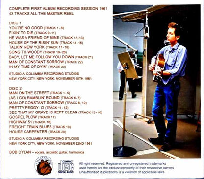 Bob Dylan/First Album Recording Session 1961