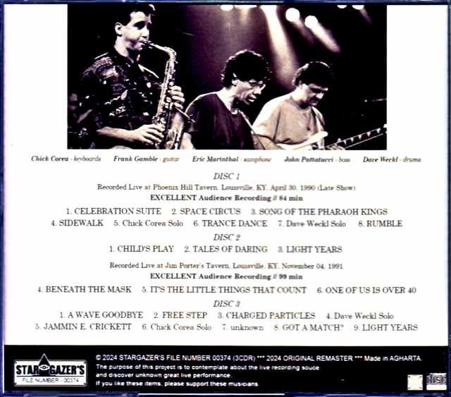 Chick Corea Elektric Band Frank Gamble Chick Corea Frank Gambale/KY,USA 1990 Late Show