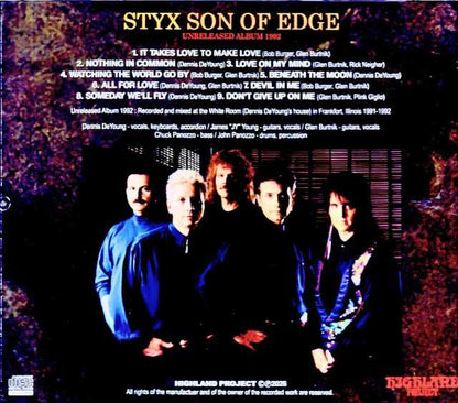 Styx/Son of Edge Unreleased Album IL,USA 1991-1992