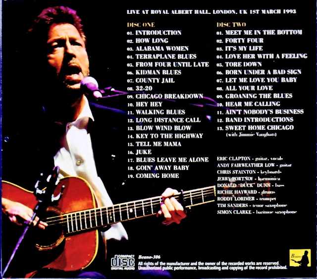 Eric Clapton/London,UK 3.1.1993 Complete