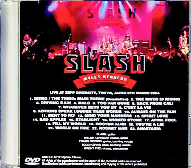 Slash Myles Kennedy Slash/Tokyo,Japan 3.5.2024 Complete Jewel Version