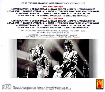Rolling Stones/West Germany 1973 2 Shows Complete