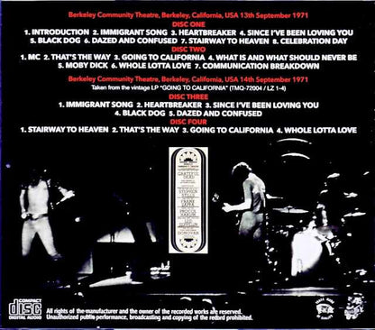 Led Zeppelin/CA,USA 1971 2Days Vintage LP Edition