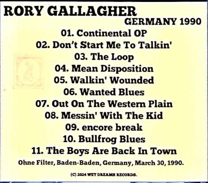Rory Gallagher/Germany 1990 Soundboard Edition