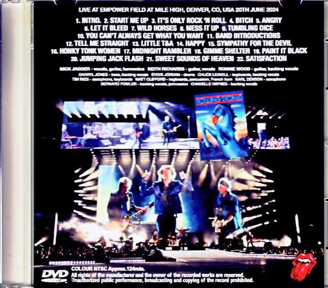 Rolling Stones/CO,USA 2024 Complete Multi-Cam Edition Jewel Version