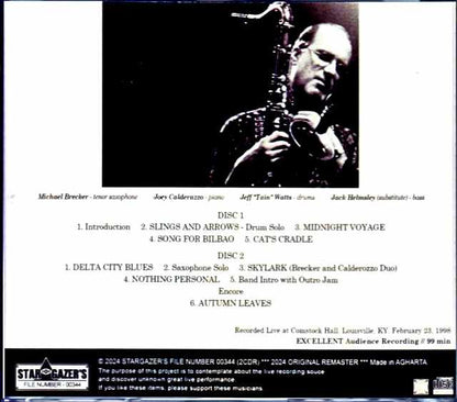 Michael Brecker Quartet Michael Brecker/KY,USA 1998