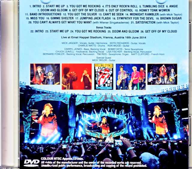 Rolling Stones/Austria 2014 Complete Jewel Version