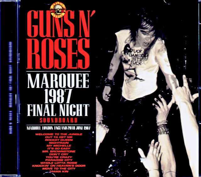 Guns N' Roses / England, UK 06.28.1987 Complete Upgrade