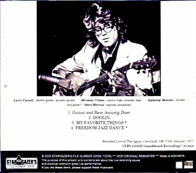Larry Coryell Trio Steve Marcus Larry Coryell Steve Marcus/OH,USA 1977 Soundboard Edition