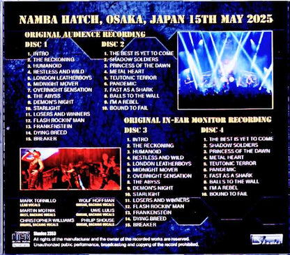 Accept/Osaka,Japan 2025 Complete IEM Matrix Edition & more