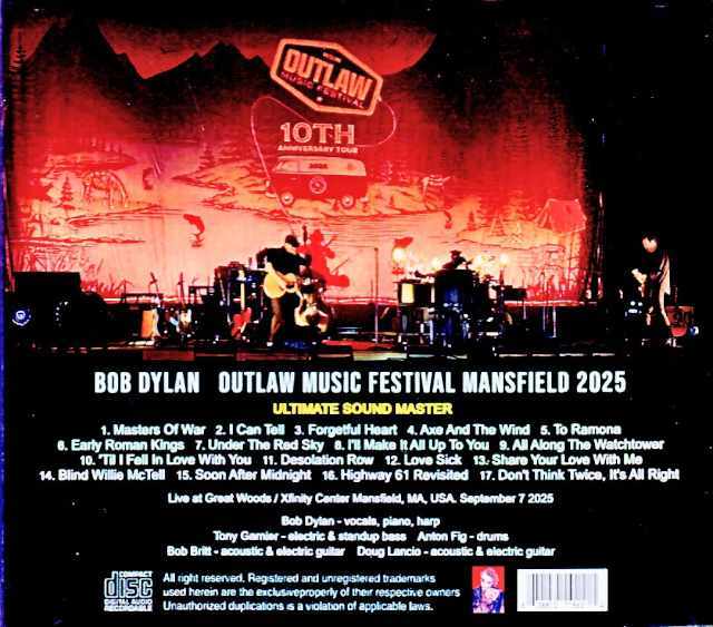 Bob Dylan/MA,USA 08.07.2025 Complete