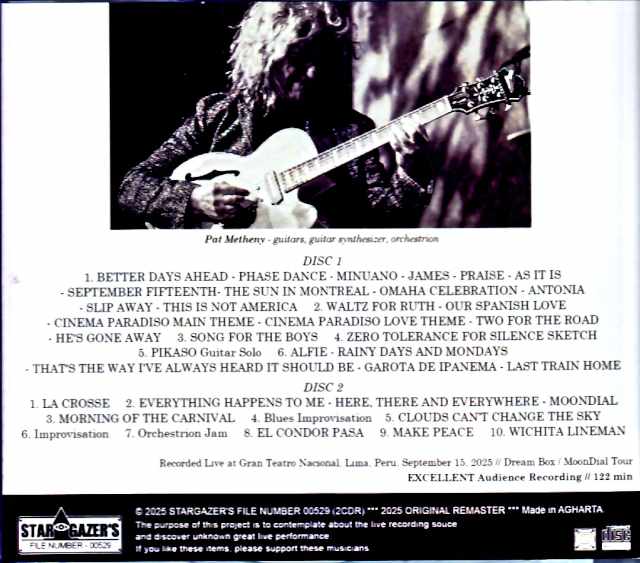 Pat Metheny/Peru 09.15.2025