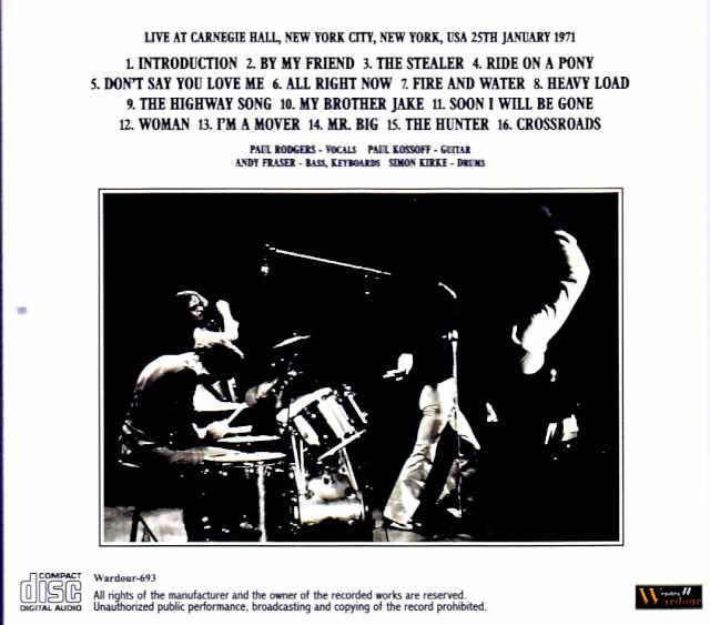 Free / NY,USA 1971 Complete