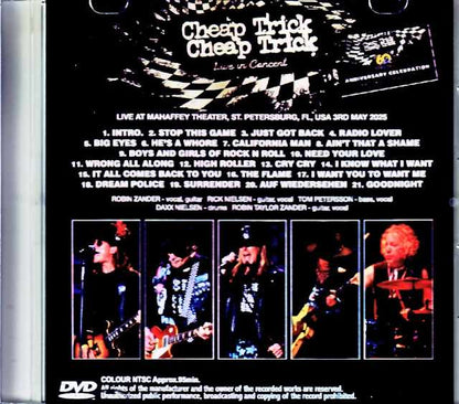 Cheap Trick / FL, USA 2025 Complete Jewel Version