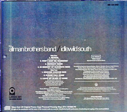 Allman Brothers Band/Idlewild South US Original Genuine First Pressing Promo Copy Edition
