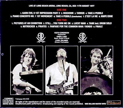 Emerson, Lake and Palmer Emerson, Lake and Palmer/CA, USA 8.11.1977 Mike Millard Master Tapes