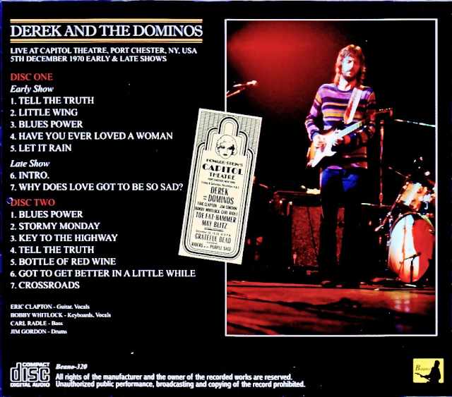Derek and the Dominos/NY, USA 1970 2 Shows Upgrade