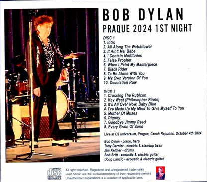 Bob Dylan/Czech Republic 10.04.2024 Complete