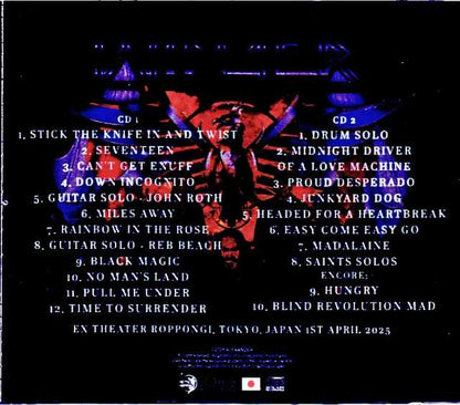 Winger Winger/Chapin Tour Final Edition Tokyo,Japan 2025 Complete & more