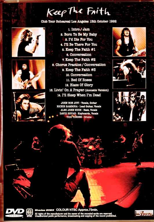 Bon Jovi/CA,USA 1992 Rehearsals Complete & more