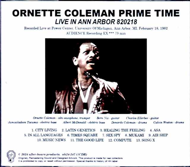 Ornette Coleman Prime Time Ornette Coleman/MI,USA 1982