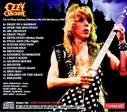 Ozzy Osbourne Randy Rhoads / MI,USA 02.09.1982 Complete Soundboard Edition