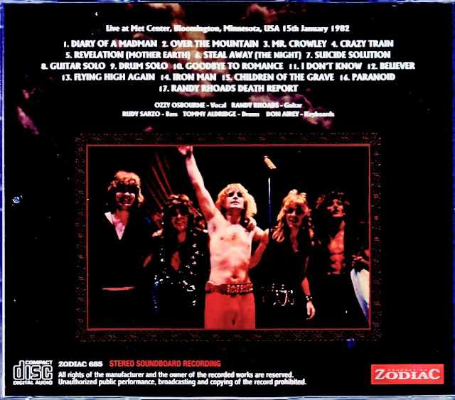 Ozzy Osbourne/MN,USA 1982 Upgrade & more