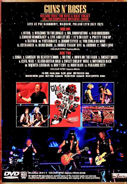 Guns N' Roses Guns N' Roses/Poland 07.12.2025 Complete