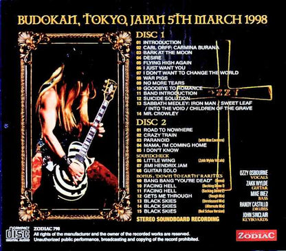 Ozzy Osbourne / Tokyo, Japan 03.05.1998 Complete Soundboard Edition & more