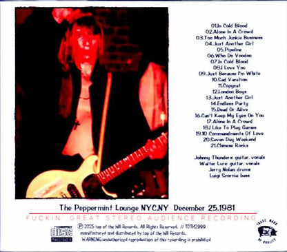 Johnny Thunders and the Heartbreakers Johnny Thunders/NY,USA 12.25.1981