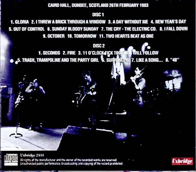 U2/Scotland,UK 02.26.1983