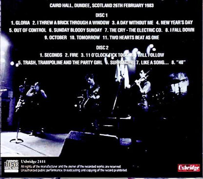 U2/Scotland,UK 02.26.1983