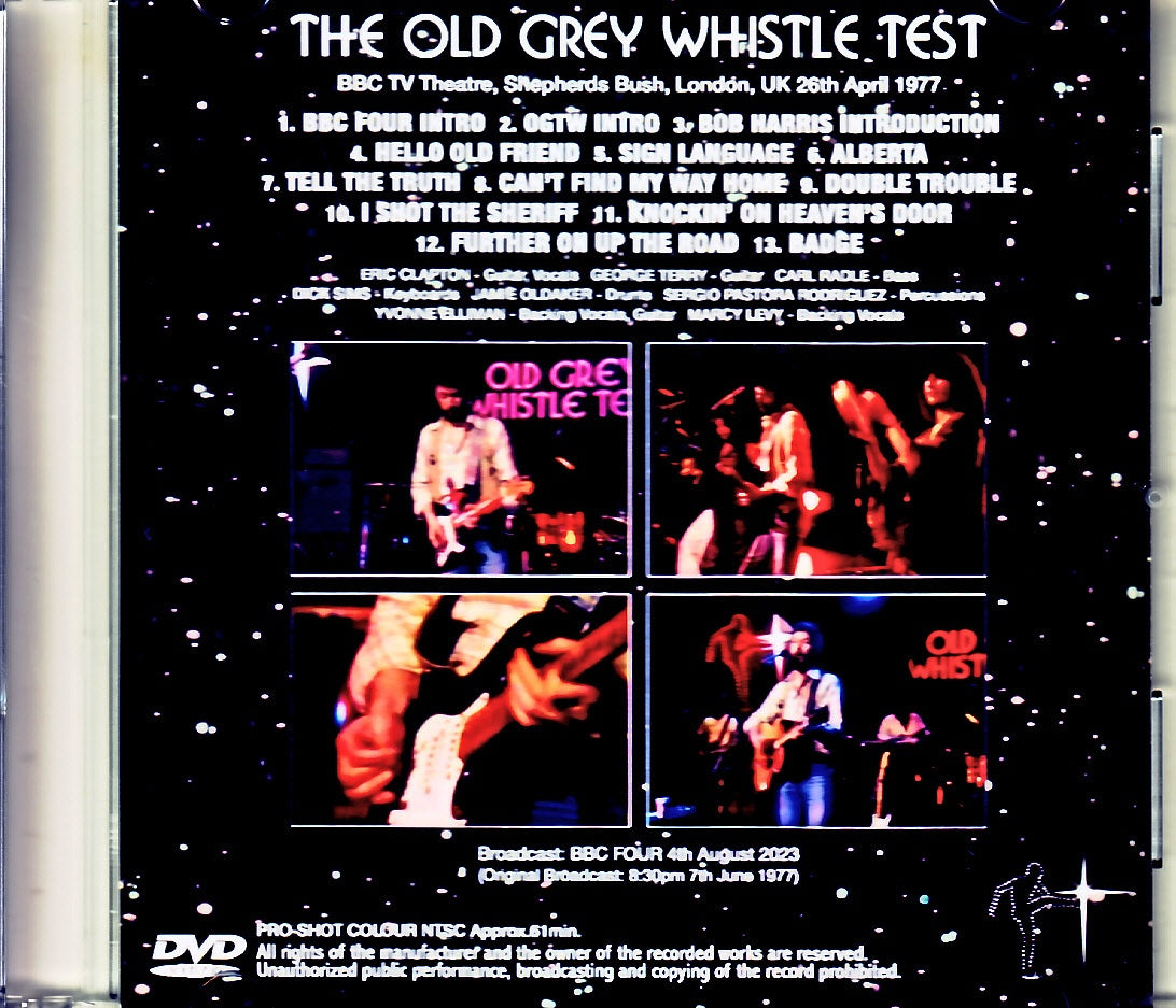 Eric Clapton/Old Grey Whistle Test London,UK 1977 Broadcast 2023 Edition Jewel Version