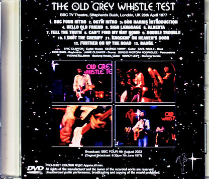 Eric Clapton/Old Grey Whistle Test London,UK 1977 Broadcast 2023 Edition Jewel Version