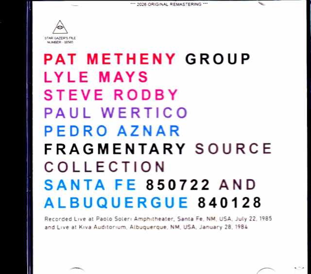Pat Metheny Group Lyle Mays Pat Metheny Lyle Mays/NM,USA 01.22.1985 & more