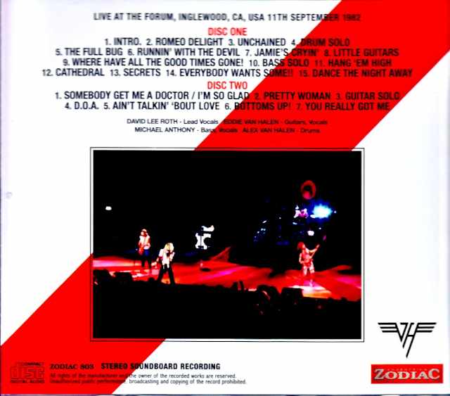 Van Halen / CA, USA 09.11.1982 Complete Soundboard Edition