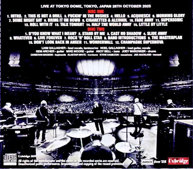 Oasis Oasis/Tokyo,Japan 10.26.2025 Complete